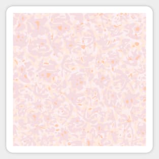 Abstract pink and peach organic shapes Sticker